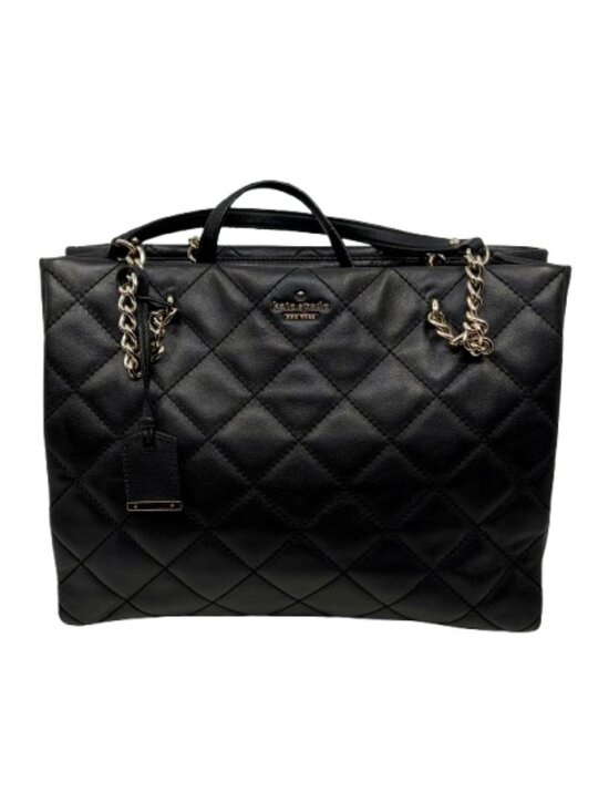 kate spade Handbags - KATE SPADE~Emmerson Place Phoebe~BLACK QUILTED LEATHER LARGE 3 COMPARTMENT BAG